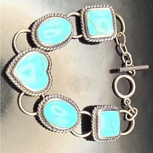 Turquoise and Sterling Silver Bracelet
